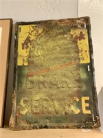 Vintage Brake Service Tin Sign (hallway)