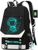 Luminous Astronaut School Backpack w/ Charge Port