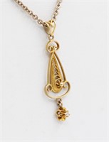 Vintage 10K Gold Victorian Necklace