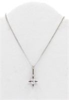 Diamond Pendant in 14K White Gold Necklace