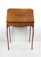 Petite Antique Oak Secretary Desk