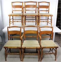 Set of 6 Hitchcock Maple Harvest Chairs