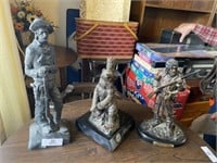 3 Artist Signed Statues