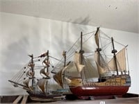 2 Model Sailing Ships
