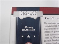 Manny Ramirez Red Sox Bat/Jersey Card