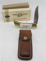 CASE XX SHARK TOOTH POCKET KNIFE W/ BOX & SHEATH