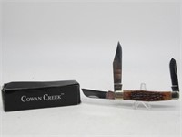 COWAN CREEK 3 BLADE CONGRESS POCKET KNIFE W/BOX