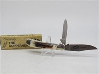 CUTLERY "THE COPPERHEAD" STAG HANDLE KNIFE W/BOX