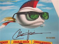 Charlie Sheen Signed 11x17 Poster COA