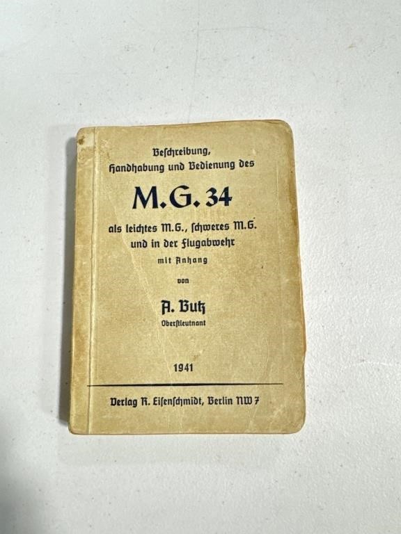 1941 GERMAN M.G.34 MANUAL