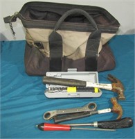 Heavy Duty Canvas Tool Bag 16" W & Contents