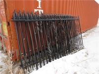(7) 8' SECTIONS OF STEEL FENCE