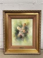Betty Allison "Thistles" Oil Painting w/ COA