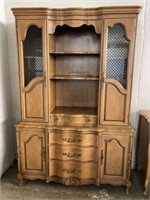 6 FT Vintage French Provincial China Cabinet