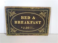 Bed & Breakfast Metal Sign
