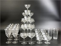 Selection of Etched Glasses