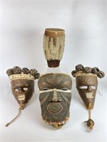 Selection of Native Masks and Drum