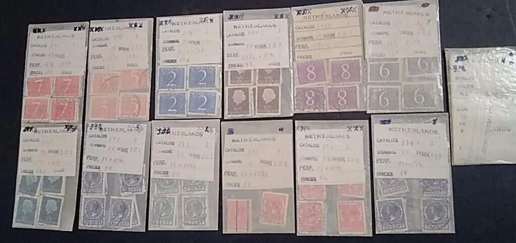 Vintage Netherland Stamps All Catalogued