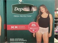 Depends womens underwear M 88 ct