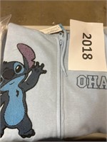Disney Stitch zip iup hoodie L