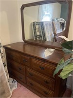 Solid Oak and Chestnut Dresser/Mirror