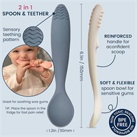 silicone teether for baby spoon