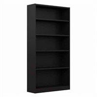 Bush Universal 5 Shelf Bookcase  Classic Black