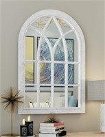 COGOOD Arched Window Mirror  White  36x24 Inches
