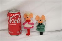 Vintage Christmas Mr. & Mrs. Mouse, Japan