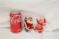 Vintage Mr. & Mrs. Santa Ornaments