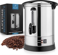 Zulay 50 Cup Coffee Urn - Fast-Brew  Silver