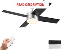 SNJ 44 Brushed Nickel Ceiling Fan with LED Lights