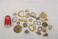 Generous Lot of Gold & Silver Tone Buckles & Pins