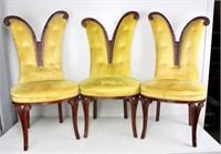 A Trio of Rare Art Nouveau Designer Side Chairs