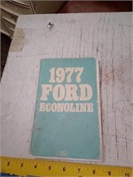 Vintage 1977 Ford Econoline owner's manual
