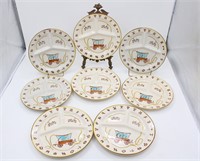 Vintage Fred Roberts Company Western Plate Set