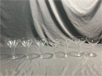 7 Hollow Stem Martini / Cocktail Glasses