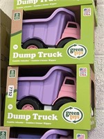 Lot of (2) Green Toys Purple and Pink Dump Truck