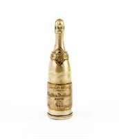 Silver Champagne Bottle Vesta Case & Striker