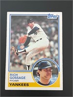 Rich Goose Gossage 1983 Topps Card