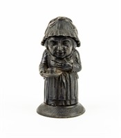 Lady Holding Candlestick Matchstick Holder