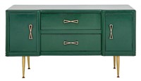 Mid-Century Modern Green Painted Sideboard