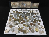 Huge Lot Foreign Coins And Currency