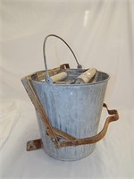 Galvanized Mop Bucket With Wringer Rollers