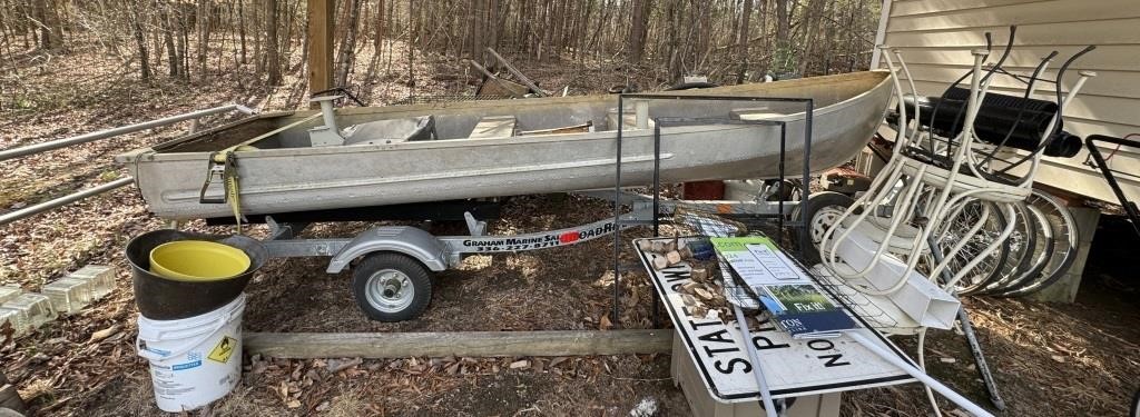 14ft John Boat with Trailer