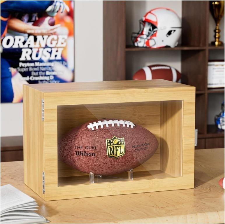 Full Size Wooden Football Display Case