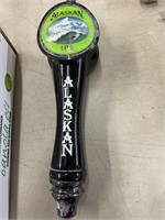 Alaskan IPA beer tap handle 12”. Some damage to