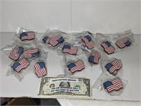$59 Lot of 15 US Flag Lapel Pins