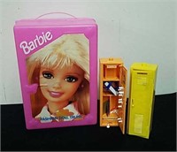 Barbie doll fashion trunk and lockers