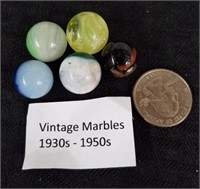 Group of vintage marbles 1930s to 1950s